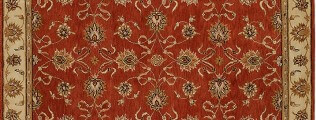 Red patterned oriental rug