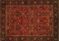 red patterned oriental rug