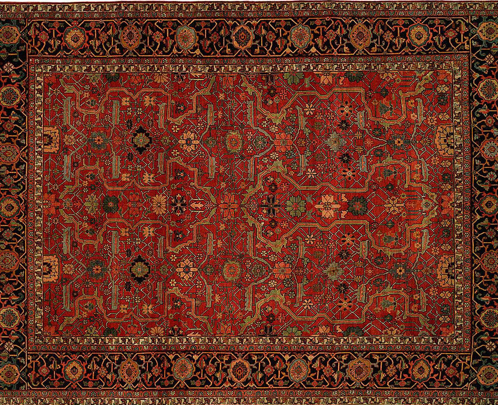 red patterned oriental rug