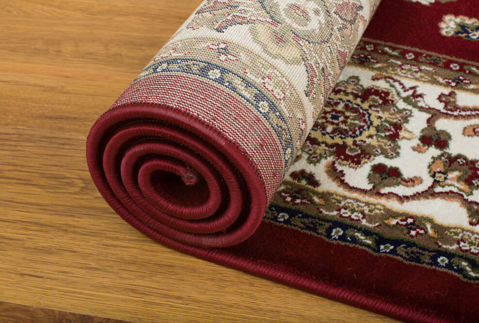 persian rug rolled up